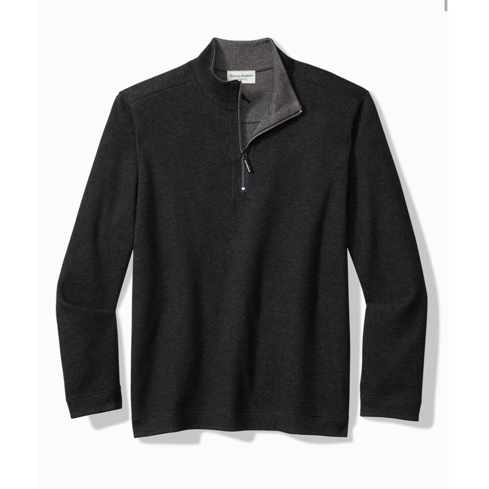 Tommy Bahama Big & Tall Flipview Reversible Half-Zip Sweatshirt. Size 2XLT